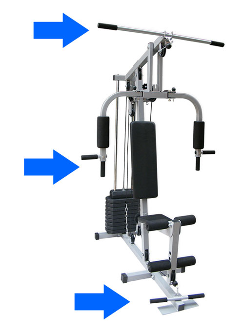 手把套在力量型健身器材上的应用
